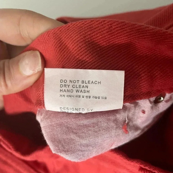 Over Rich Orange Denim High Waisted Shorts Size S - Picture 4 of 7